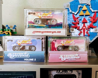 Steven Universe vol 1/2/Movie Bundle Custom Cassette Tape and Artwork - Playable