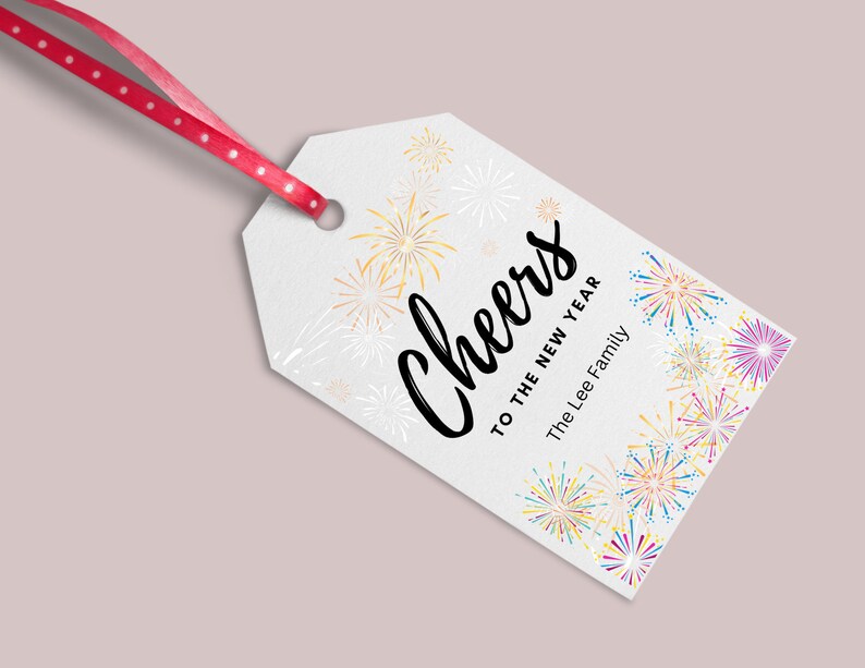 Happy New Year Holiday Gift Tags Etsy