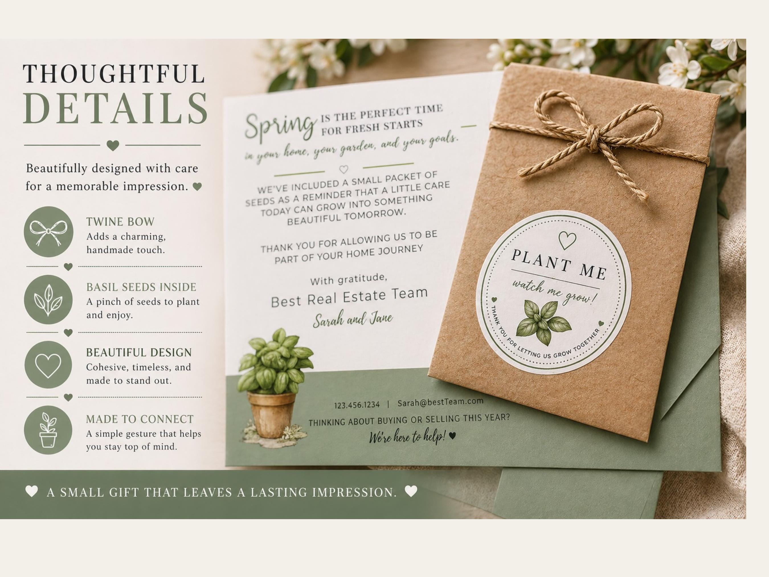Spring Realtor Mailer Kit With Seeds | Client Appreciation Gift | Real ...
