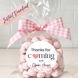 Valentine Open House | Realtor Marketing Circle Tags | Editable & Print-Ready | Digital Download | Snack Tag or Label