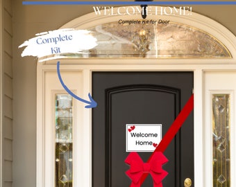 Happy Closing Day, Home Closing Gift, House Warming, Buyers, Real Estate Marketing, Door Sign, Ribbon, Bow, Welcome, Welcome Home