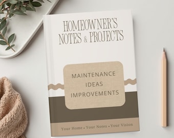 Realtor Client Gift | Homeowner’s Notes and Projects Journal | Closing Gift | New Homeowner Planner | Home Maintenance & Projects Notebook
