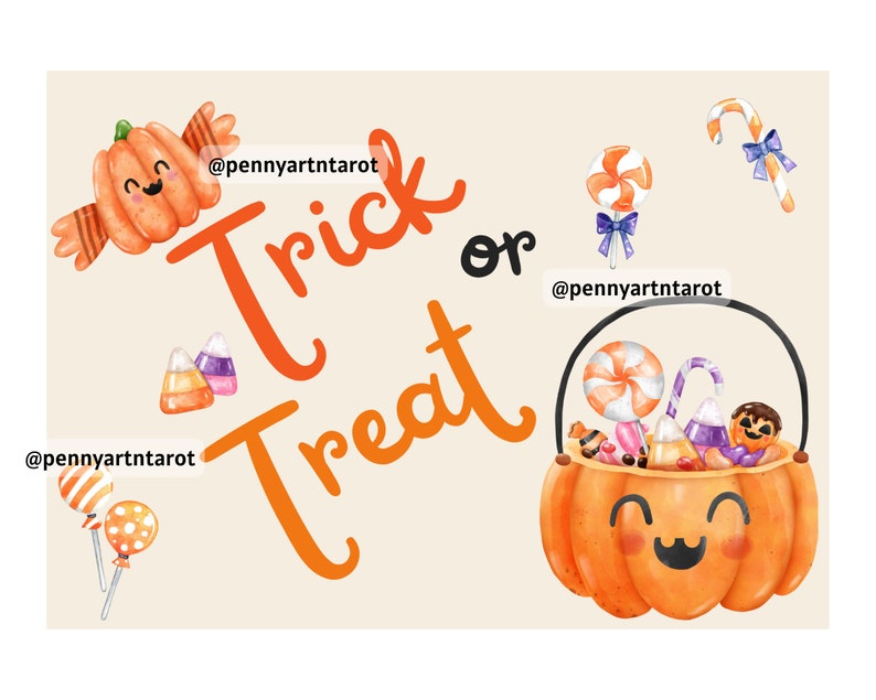 7x5 Printable Trick or Treat Halloween Card - Etsy