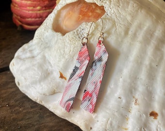 Handmade recycled earrings "Shells"- sustainable jewelry