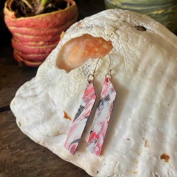 Handmade recycled earrings "Shells"- sustainable jewelry