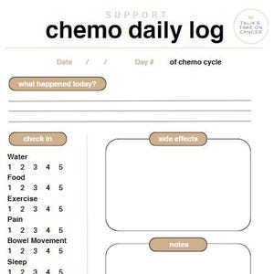 Daily Chemotherapy Log