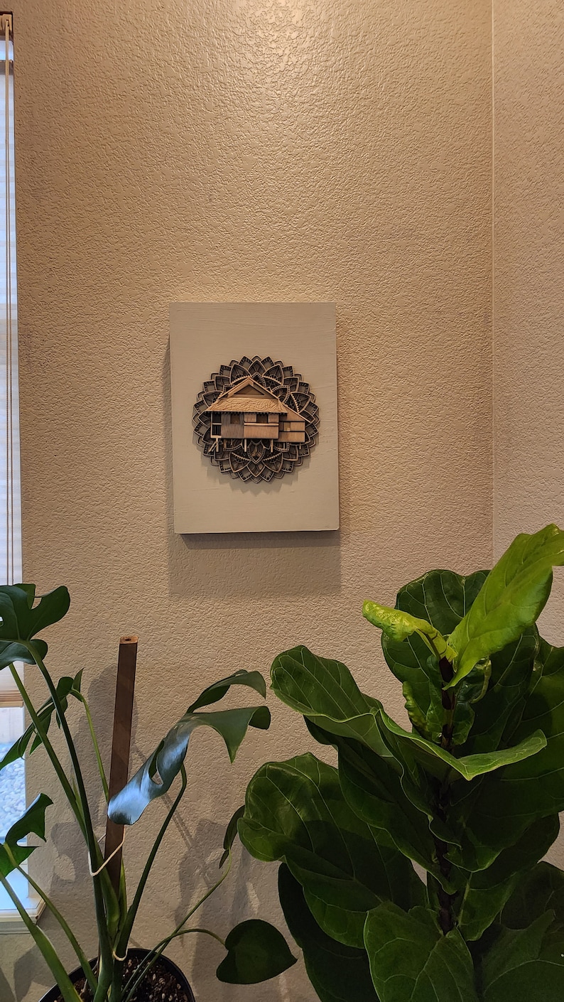 Filipiniana Bahay Kubo Mandala Framed Art Home Decor Philippines