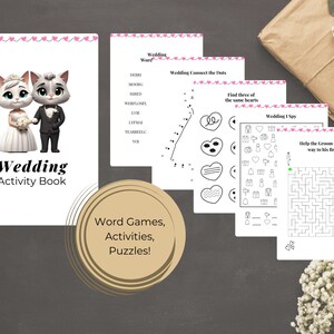 Instant Download Wedding Kids Activity Printable, Word Search, Printable Kids Coloring Pages, Wedding Coloring Sheet, I Spy, Games For Kids