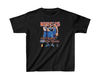 Kids Unisex Heavy Cotton Tee New York knicks Can't Knock the Hustle 2.0  Jalen Brunson Josh Hart Donte Divincenzo