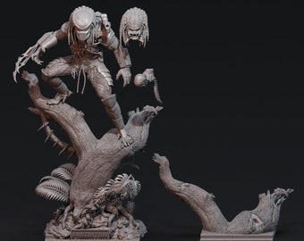 PREDATOR statue impression 3D film modèle stl dc héros de bande dessinée kit de modèle miniature fichier numérique.