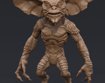 Little Monster 3d print statue stl model  miniature model kit digital file.