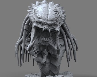 Wolf PREDATOR Bust stl model dc comic hero miniature model kit digital file.