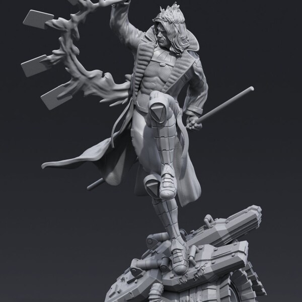 X-MEN GAMBIT statue impression 3D marvel modèle stl dc héros de bande dessinée kit de modèle miniature fichier numérique.