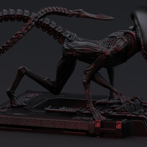 DOG ALIEN 3 3d print statue stl file movie digital file. Comic 3d model