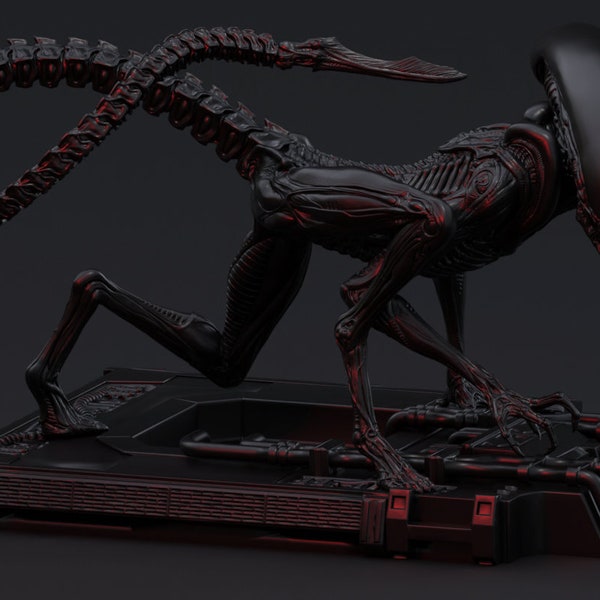 DOG ALIEN 3 3d print statue stl file movie digital file. Comic 3d model