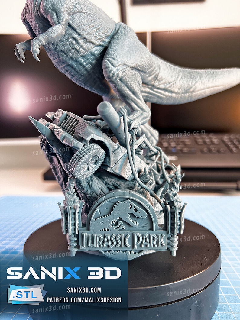 Jurassic Park Resin Miniature Model Kit Movie Statue Unpainted 110mm Etsy