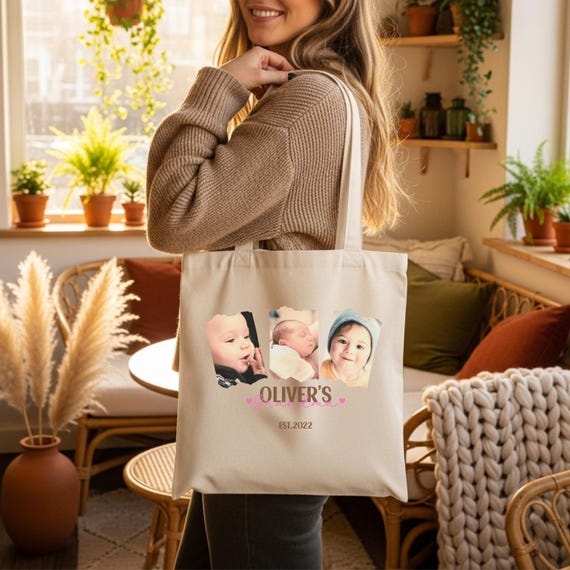Personalized Grandma Gift, New Grandma Bag,Personalized Grandma Est Tote Bag,Mothers Day Gift For Grandma,Custom Grandma Est 2025 Bag