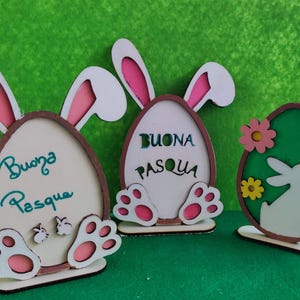Easter eggs bunny with stand