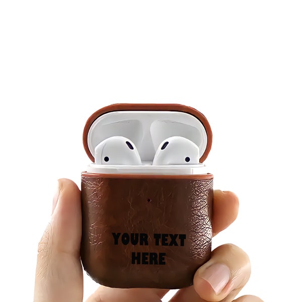 Custom Leather Airpod Case Gift Special Personalized Case Valentines Day Gift Leather Gift for Him Gift for Her