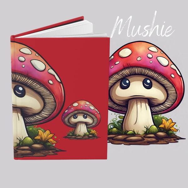 Mushroom Enthusiast Journal, Amanita Muscaria Charm, Cozy Woodland Adventure Notebook Mycology Lover Gift, Mushie Friend Foraging Hardcover