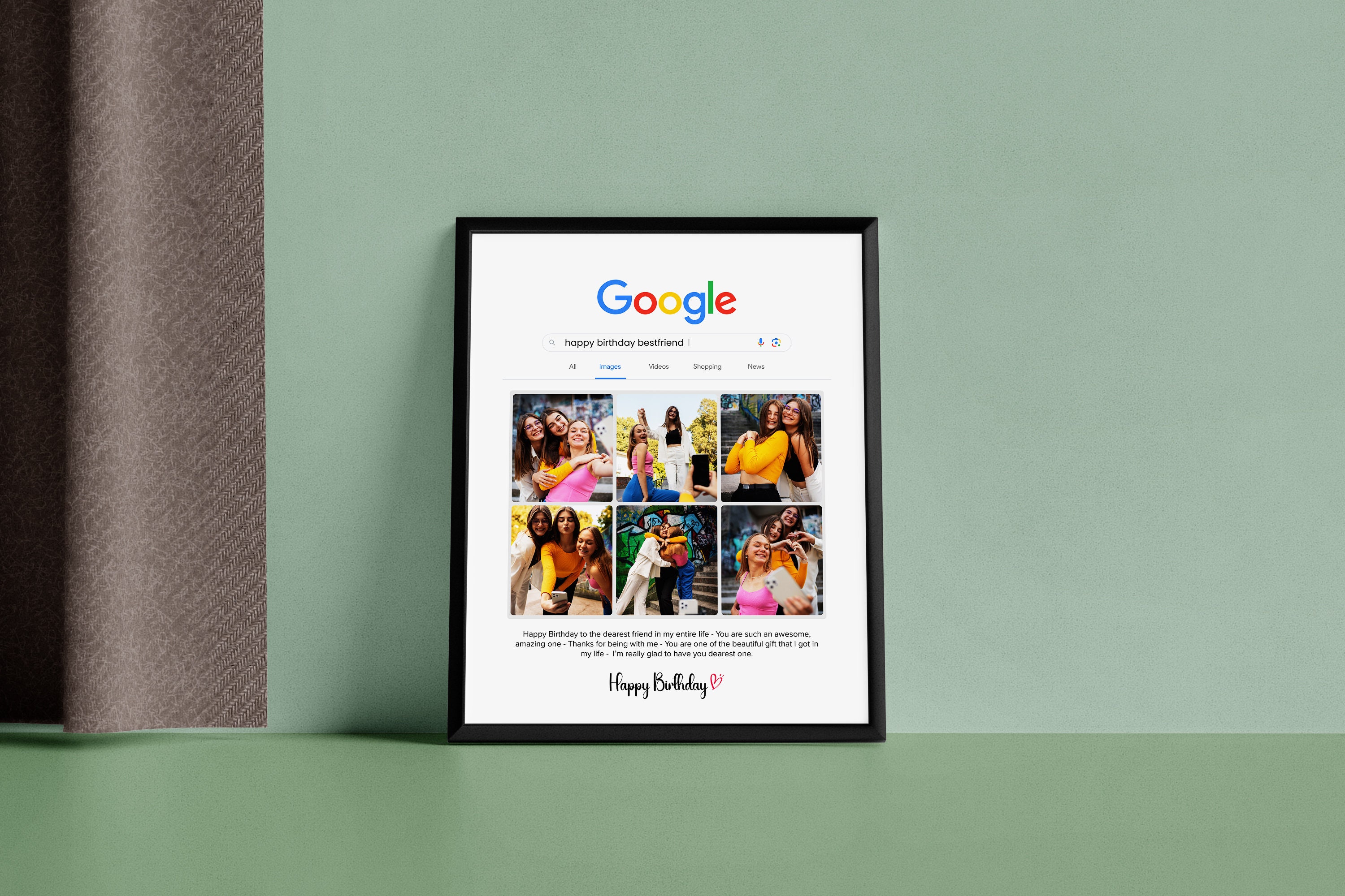 Google Photo Frame Customized Photo Frame Birthday Gift Etsy
