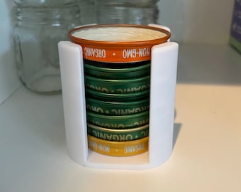 Baby Food Jar Lid Top Holder Organizer to Reduce and Reuse