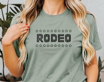 Rodeo Shirt - Cowboy Collection Comfort Colors 1717 Unisex t-shirt Cowgirl Rodeo Tee Cowgirl Western Vintage Rodeo Jersey Cowboy Rodeo Font