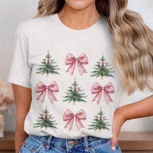 Pink Coquette Christmas PNG: Retro Holiday Bows (Digital Download)