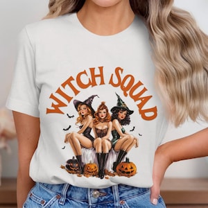 魔女の分隊 PNG、かわいいハロウィーンのデザイン、ハッピーな不気味な季節 png、分隊の悪霊 PNG、親友 png、ハロウィーン昇華、秋の雰囲気 PNG