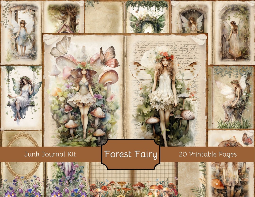 Forest Fairy Junk Journal Kit, Printable Fairy Journaling Pages ...