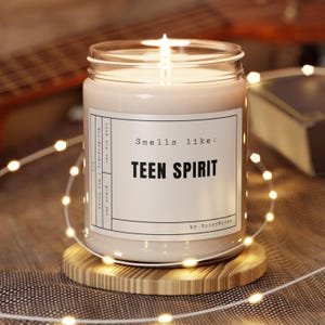 Teen Spirit Scented Soy Candle: Music Lover Gift