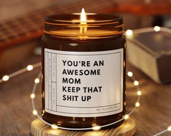AWESOME MOM | Gift for mom, Gift for her, Custom gift for mom, Christmas gift for mom, Birthday gift Dad, Daughter to Mom gift