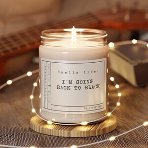 Back to Black Soy Candle: Music Lover Gift