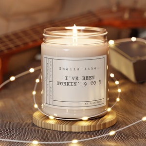 9 to 5 Soy Candle: Funny Dolly Parton Gift