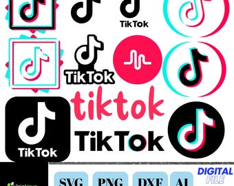 Trendy Tik-Tok SVG PNG Bundle, Cricut Designs (Digital Download)