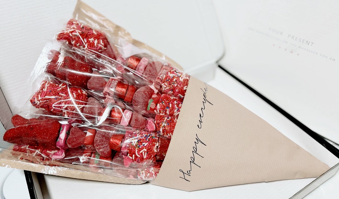 Large Valentine Peeps Candy Kabob Bouquet Etsy