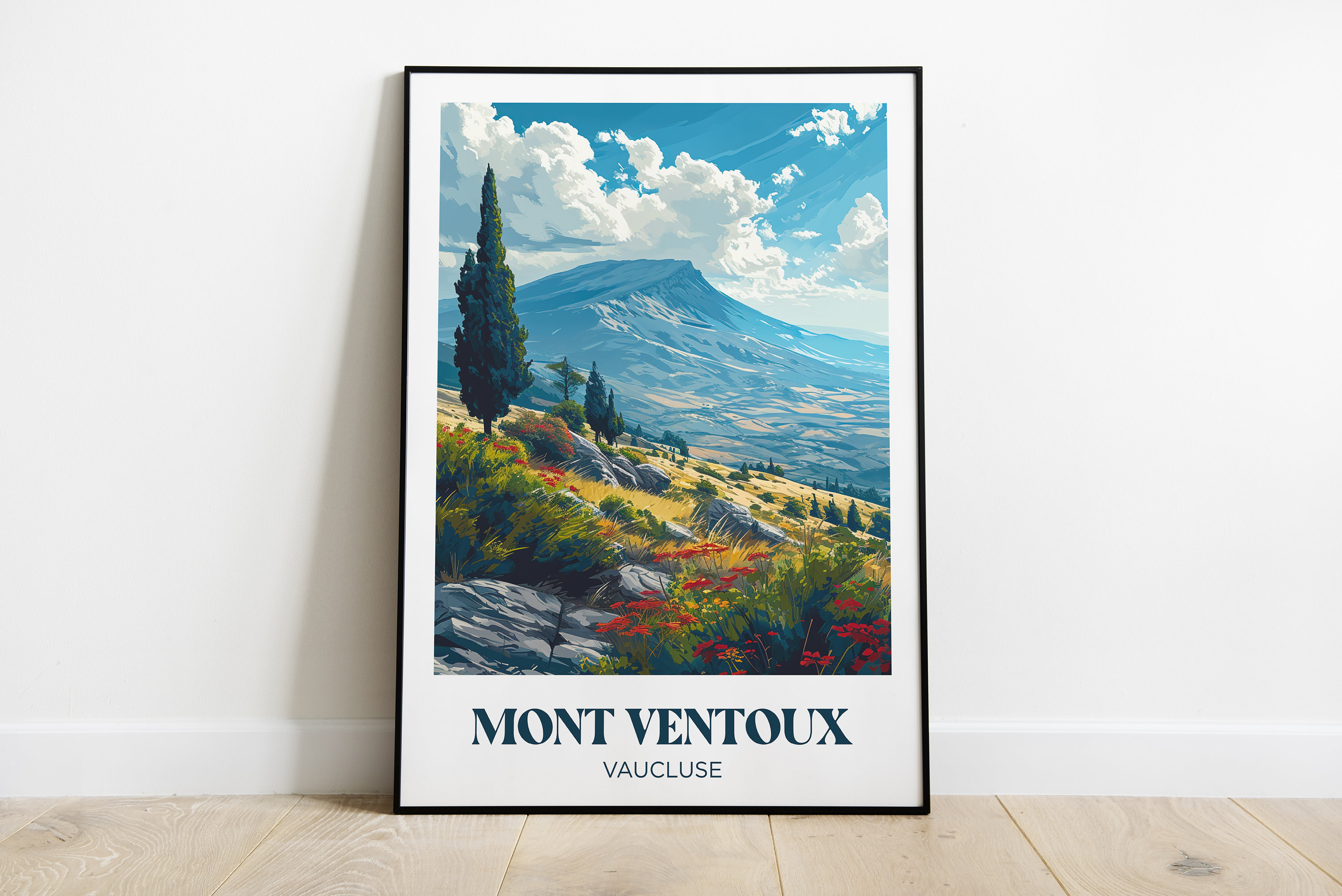 Mont Ventoux Travel Poster,Provence Wall Art Print,Provence Painting Illustration,Printable Mont Ventoux Watercolor Home Decor