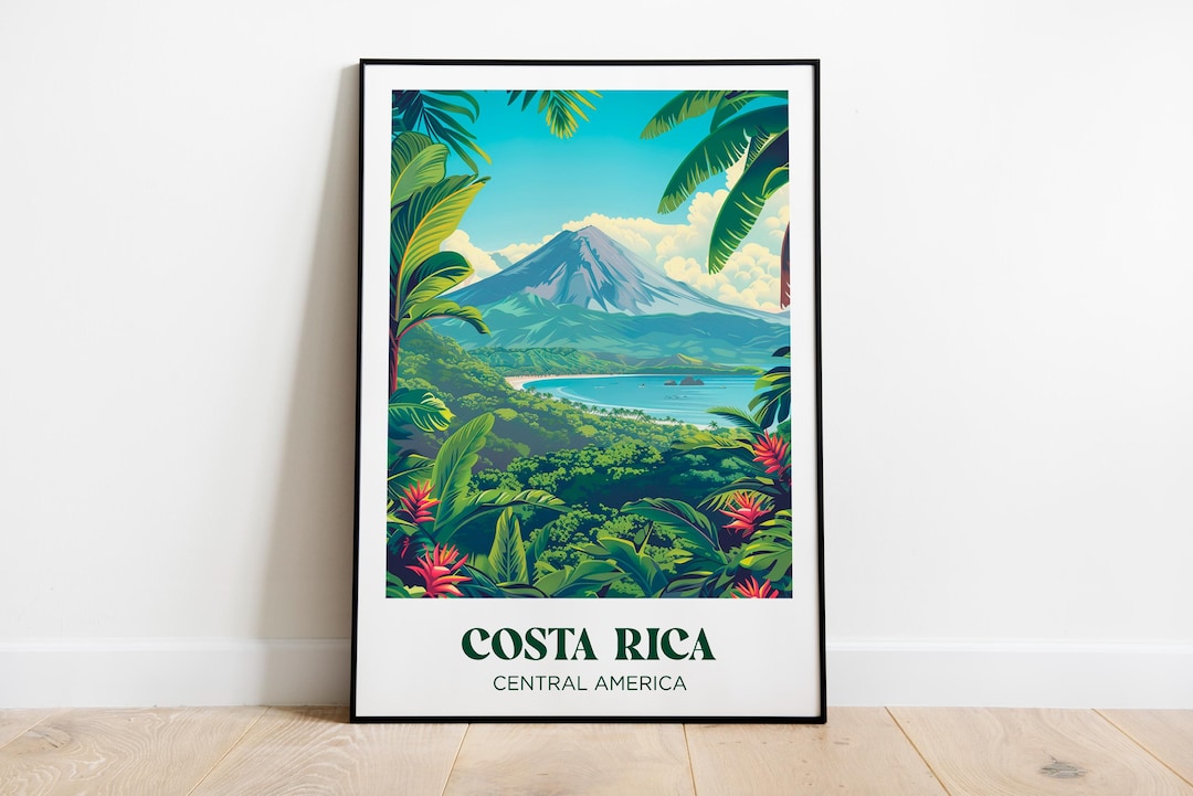 Costa Rica Travel Poster, Costa Rica Art Print, Costa Rica Painting ...