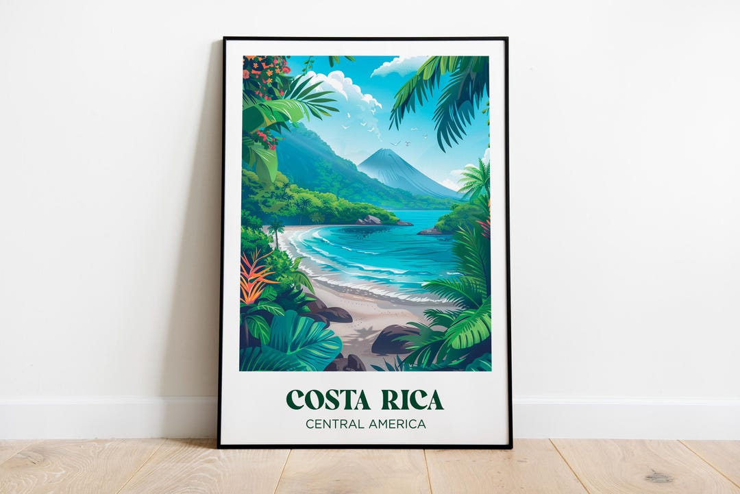 Costa Rica Travel Poster, Costa Rica Art Print, Costa Rica Painting ...