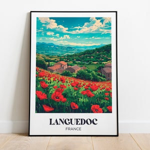 Provence Travel Poster,French Provence Wall Art Print,Provencal farmhouse Painting Illustration,Printable French Watercolor Home Decor