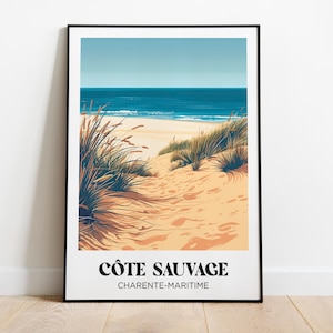 Poster Costa Selvaggia, Illustrazione di Royan, Poster Charente-Maritime, Stampa Costa Selvaggia, Regalo Costa Selvaggia, Poster La Palmyre