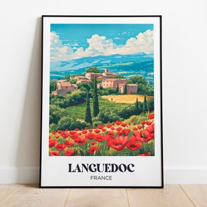 Provence Travel Poster,French Provence Wall Art Print,Provencal farmhouse Painting Illustration,Printable French Watercolor Home Decor