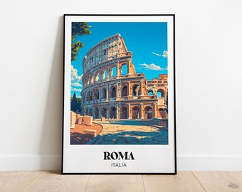 Rome Travel Poster - Colosseum Rome Illustration - Rome Travel Poster - Colosseum Rome Italy Wall Decor - Rome Italy Gift