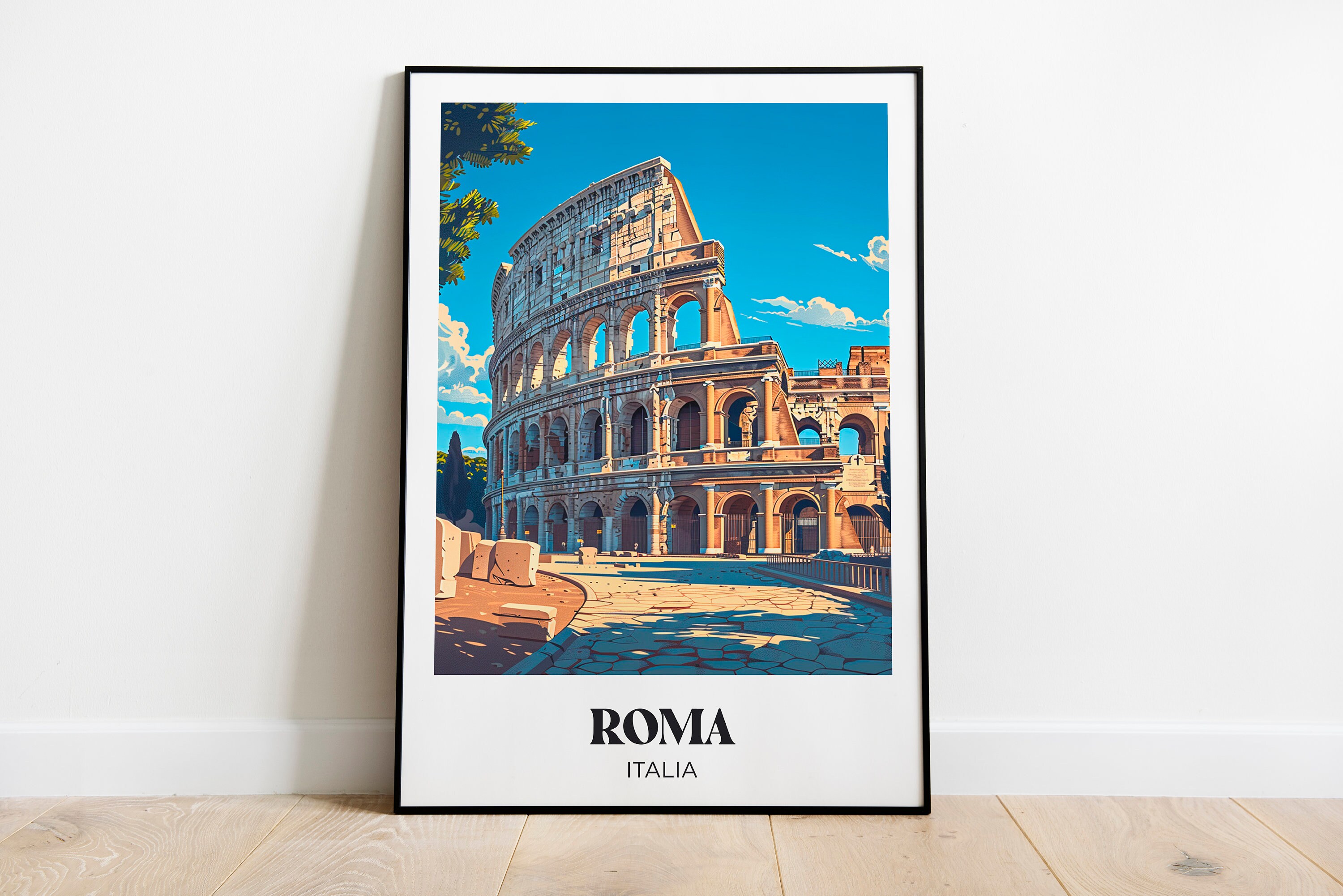 Rome Travel Poster - Colosseum Rome Illustration - Rome Travel Poster - Colosseum Rome Italy Wall Decor - Rome Italy Gift