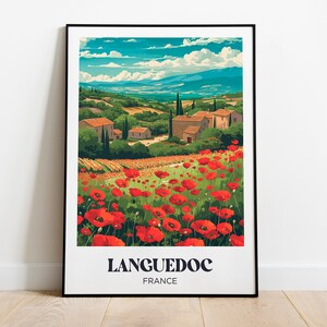 Provence Travel Poster,French Provence Wall Art Print,Provencal farmhouse Painting Illustration,Printable French Watercolor Home Decor
