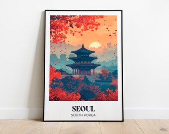 Tokyo Travel Poster, Japan Wall Art Print, Street Painting Illustration,Printable Tokyo Watercolor Home Decor