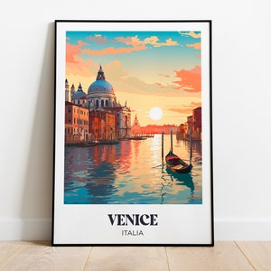 Poster di Venezia, Italia - Illustrazione di Venezia - Poster di viaggio a Venezia - Regalo di viaggio a Venezia in Italia