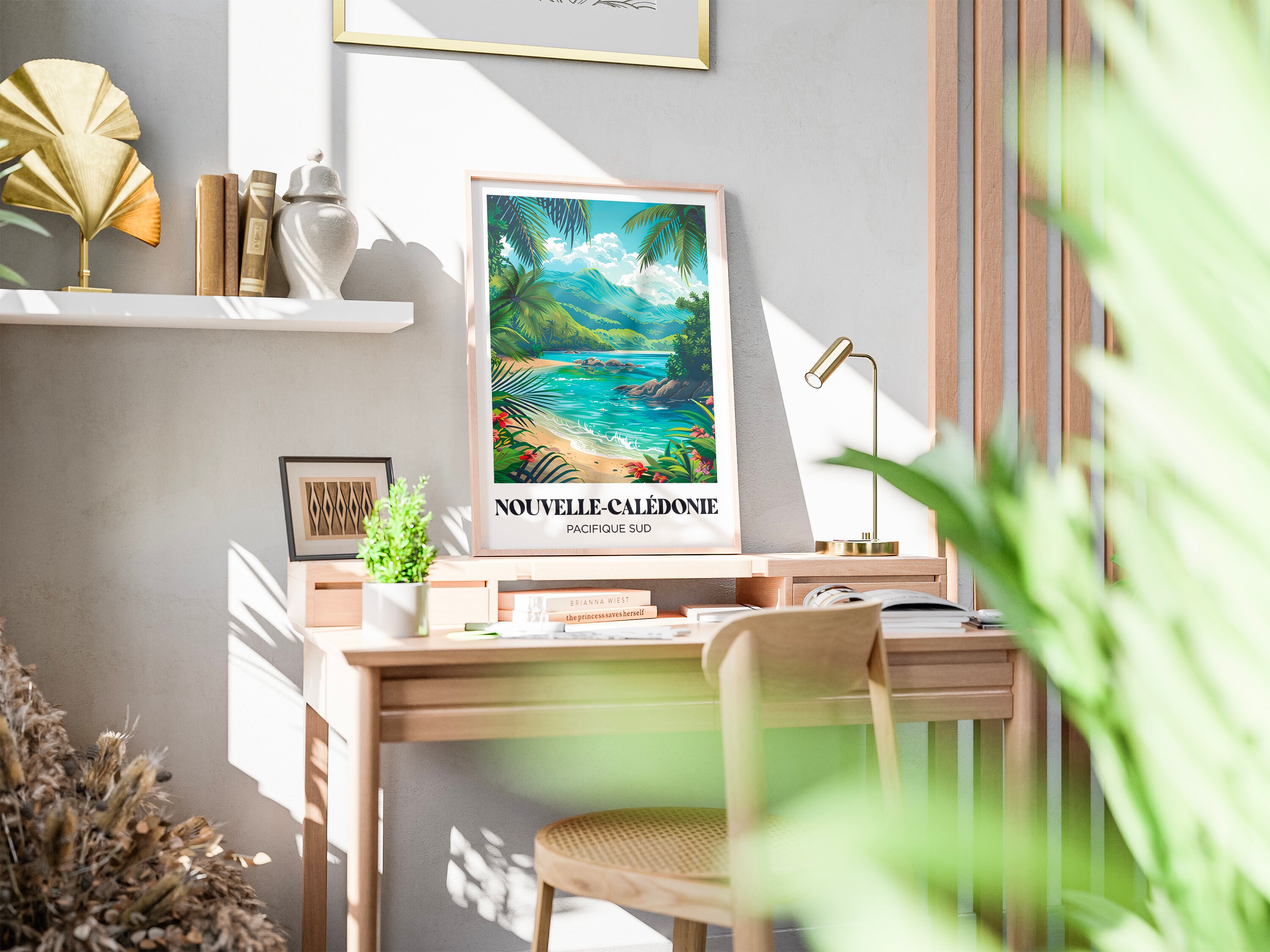 Poster Vintage Voyage Nouvelle-Calédonie Sur Toile - Décoration Intérieur Murale France