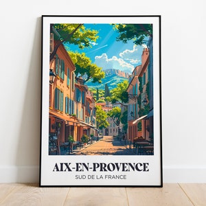 Aix-en-Provence Poster - Aix-en-Provence Illustration - Aix-en-Provence Poster - Aix-en-Provence Frame - South of France PACA Decoration