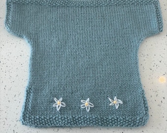 Hand-knitted Vintage Style Baby Vest